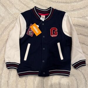 Gymboree Navy and Cream Jacket with Red Details